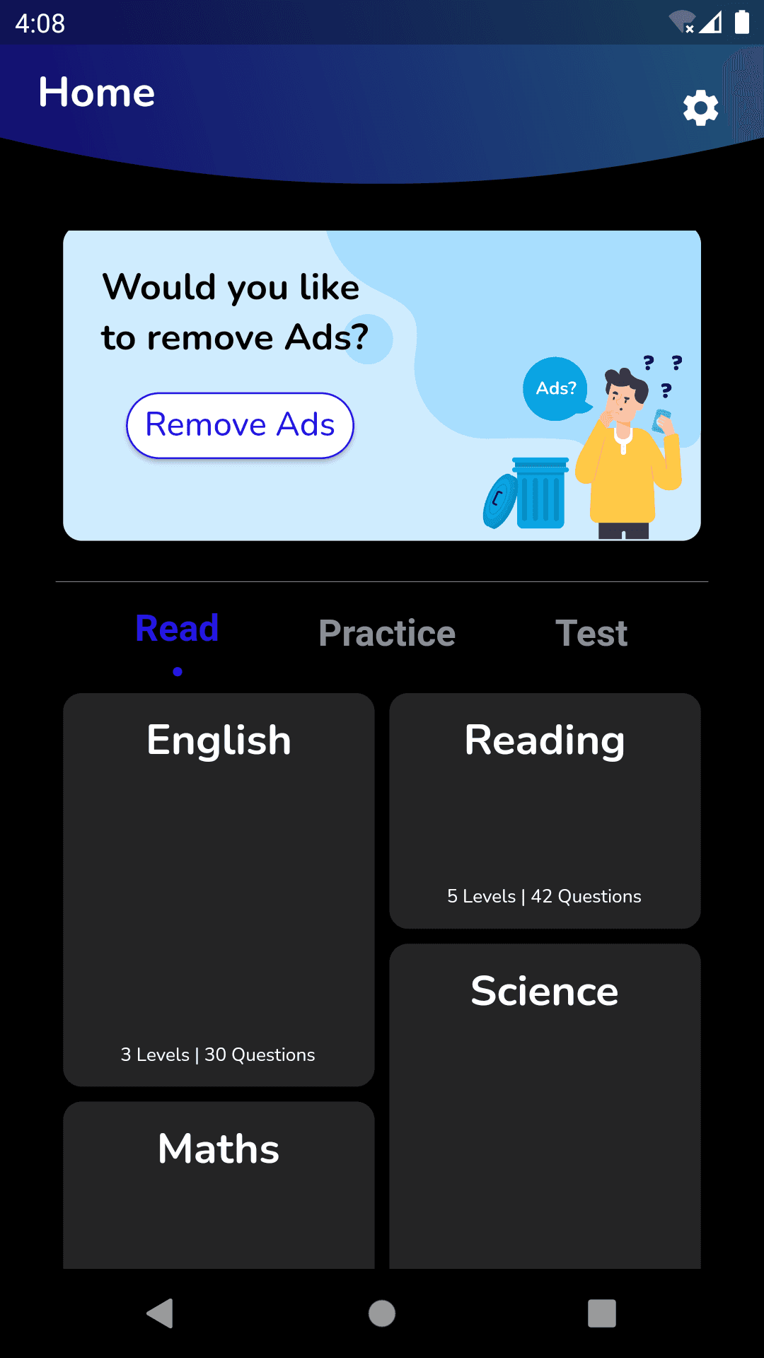ACT Examps - Home/Read