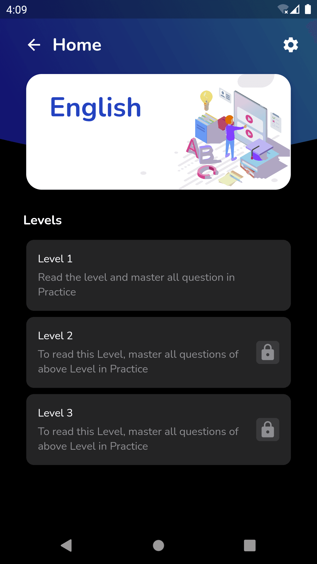 ACT Examps - Test Levels Dashboard