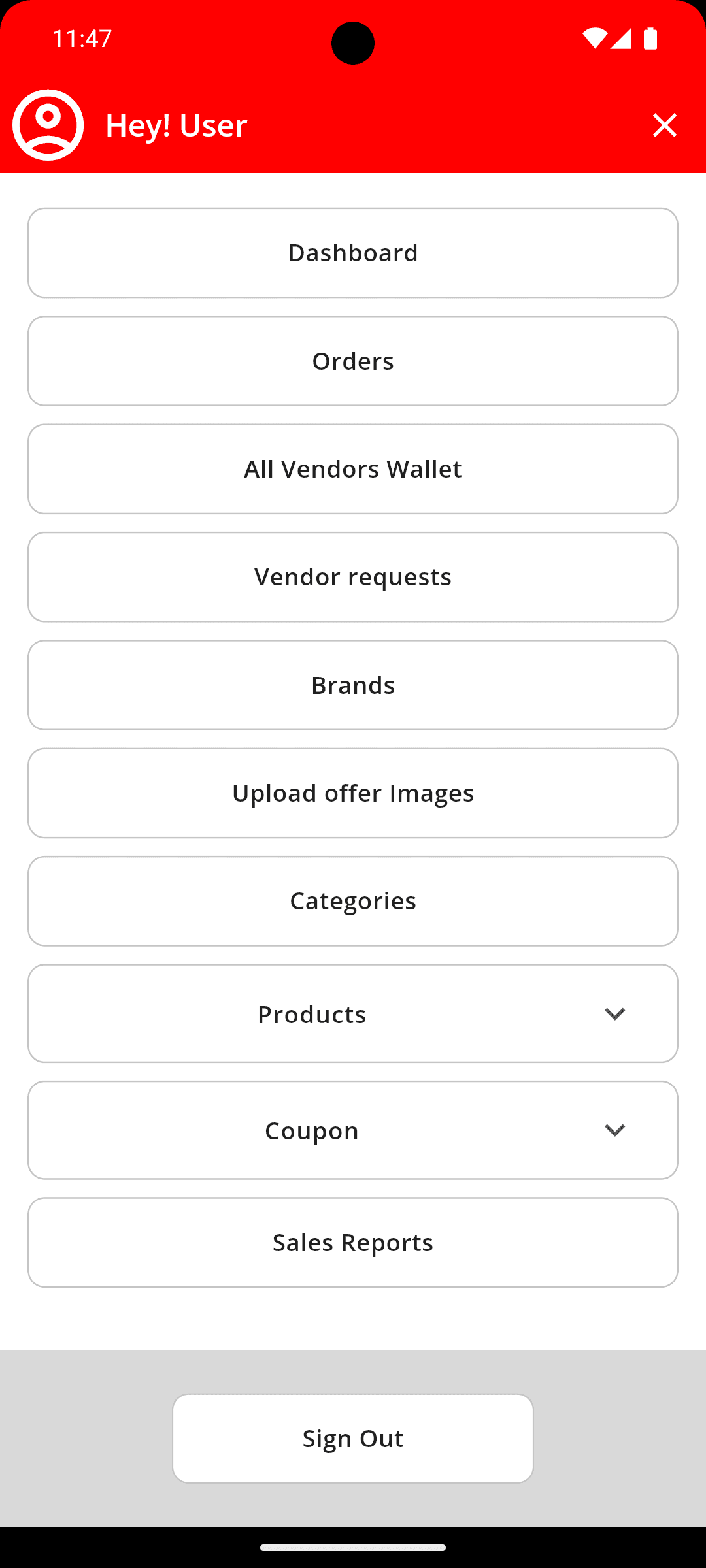 Ecomtelco - Vendor Menus
