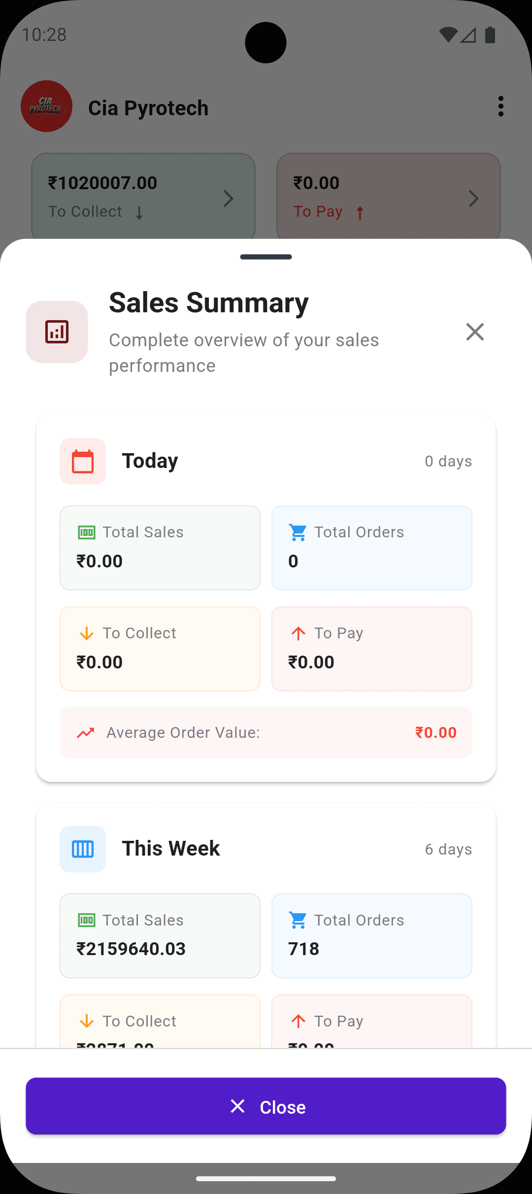 CIA Pyrotech - Sales Summary