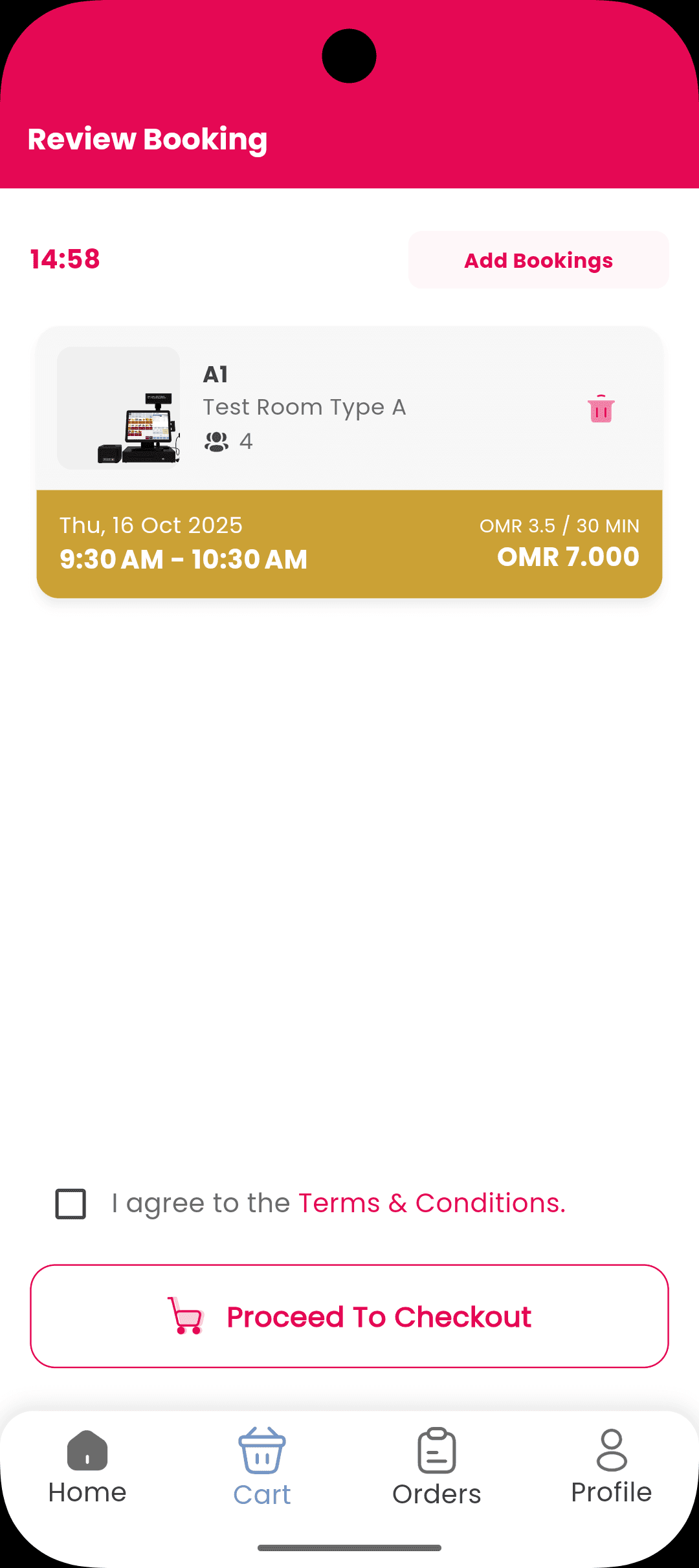 Meetup - Review/Cart Screen